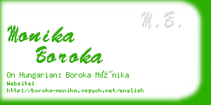 monika boroka business card